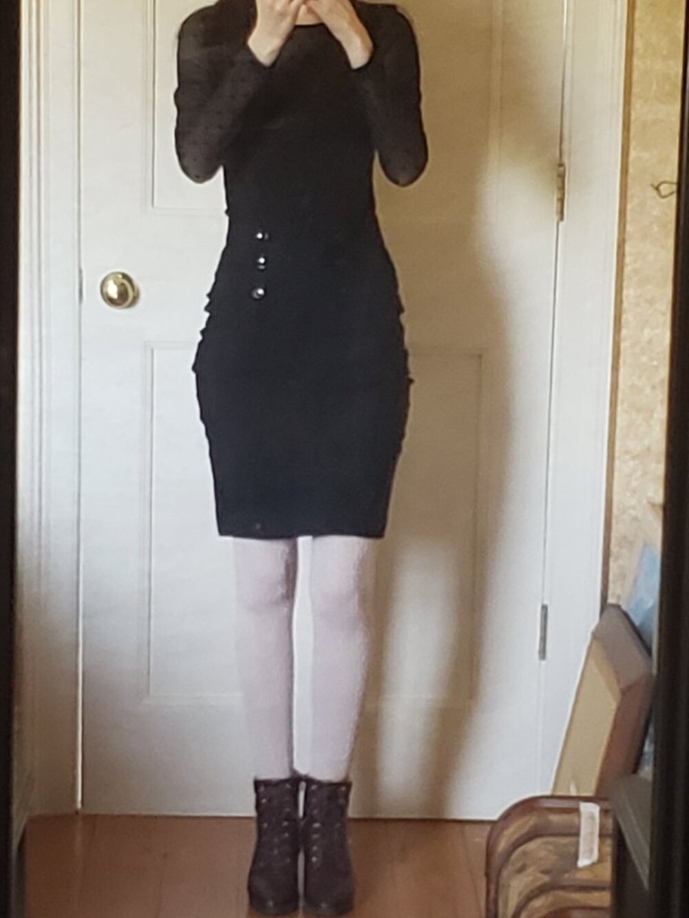 Retro Style Black Bodycon Pencil skirt Size 0 - Picture 8 of 12